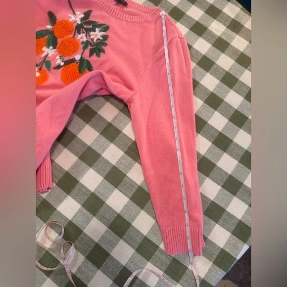 Talbots Bold Oranges Crewneck Pullover - Picture 11 of 12